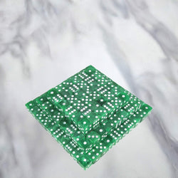 KOP12185 Green Marbilized Dice White Pips D6 16mm Bulk Pack of 200 (ONLINE ORDER ONLY)
