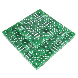 KOP12185 Green Marbilized Dice White Pips D6 16mm Bulk Pack of 200 (ONLINE ORDER ONLY)