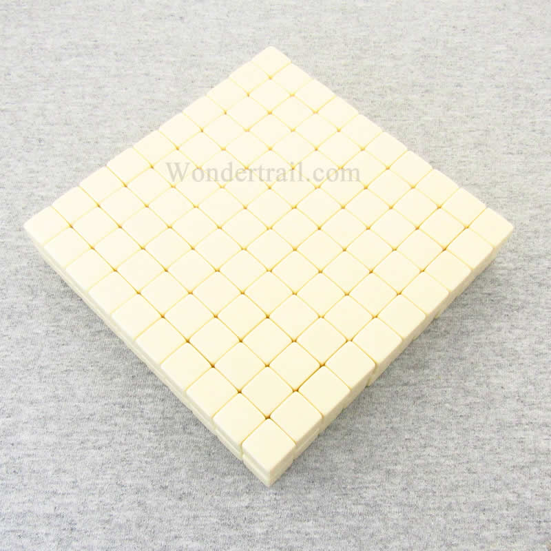 KOP13360 Ivory Blank Dice D6 16mm (5/8in) Bulk Pack of 200 Dice (ONLINE ORDER ONLY)