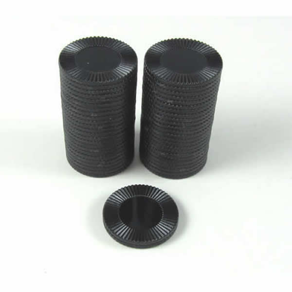 KOP13378 Black Mini Poker Chips 22mm (7/8in) Tube of 50 Koplow Games (ONLINE ORDER ONLY)