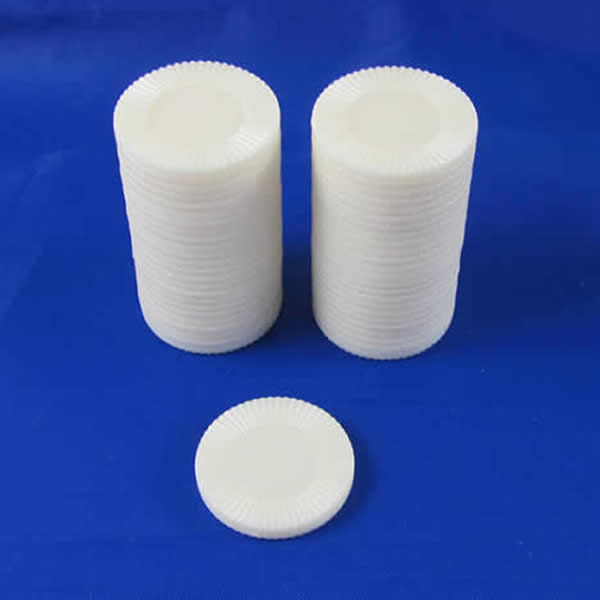 KOP13386 White Mini Poker Chips 22mm (7/8in) Tube of 50 Koplow Games (ONLINE ORDER ONLY)
