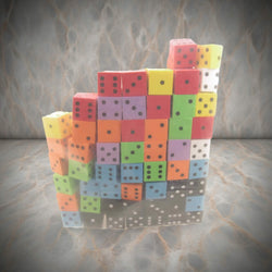KOP18926 Assorted Opaque Foam Dice with Dots D6 25mm (1in) Bulk Pack of 100 Dice (ONLINE ORDER ONLY)