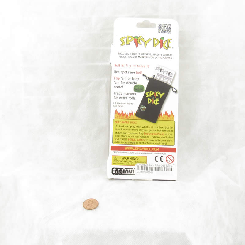 KOP20120 Black Pearlized Spicy Dice Game Cool Game - Hot Dice D6 16mm (5/8in) Set of 6 Dice (ONLINE ORDER ONLY)
