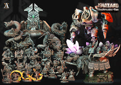 3D Printed Archvillain Games Khazaad Steelbreaker Clan - King Thrag Steelhammer on Throne 28mm 32mm D&D (Online Only)