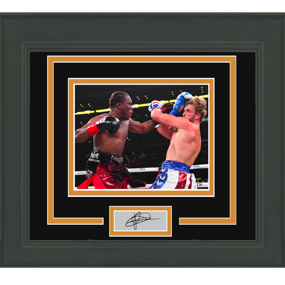 Framed KSI Facsimile Laser Engraved Signature Auto 11x14 Boxing Photo (ONLINE ORDER ONLY)