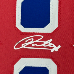 Framed Facsimile Autographed Patrick Kane 35x39 New York Blue Reprint Laser Auto Hockey Jersey (ONLINE ORDER ONLY)