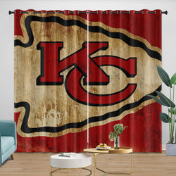 Kansas City Chiefs Curtains Blackout Window Drapes Room Decoration (Online Order Only)
