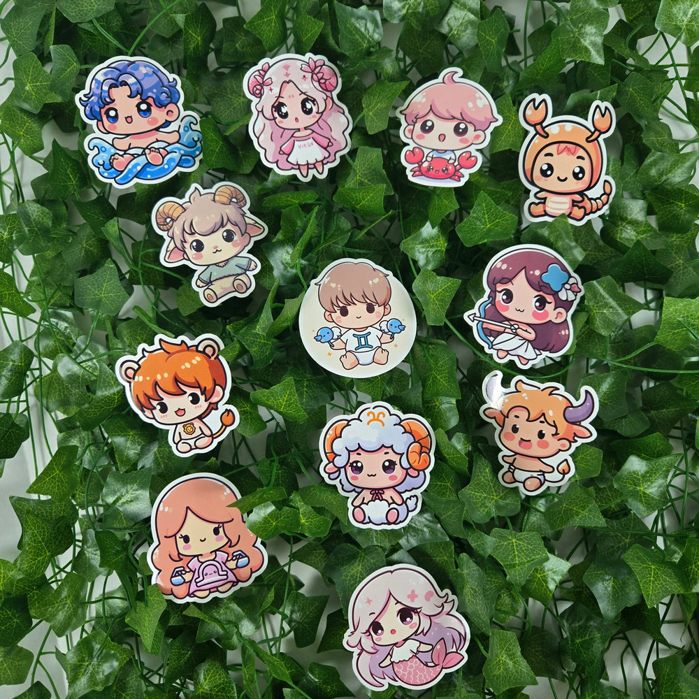 Cute Baby Kawaii Zodiac Stickers (ONLINE ORDER ONLY)