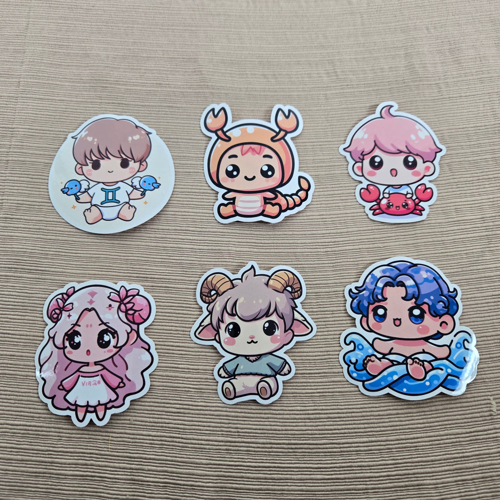 Cute Baby Kawaii Zodiac Stickers (ONLINE ORDER ONLY)