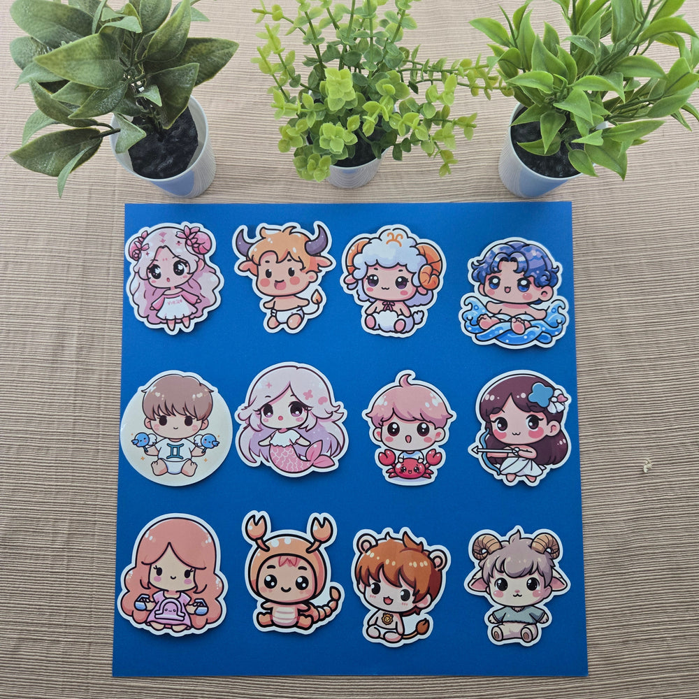 Cute Baby Kawaii Zodiac Stickers (ONLINE ORDER ONLY)