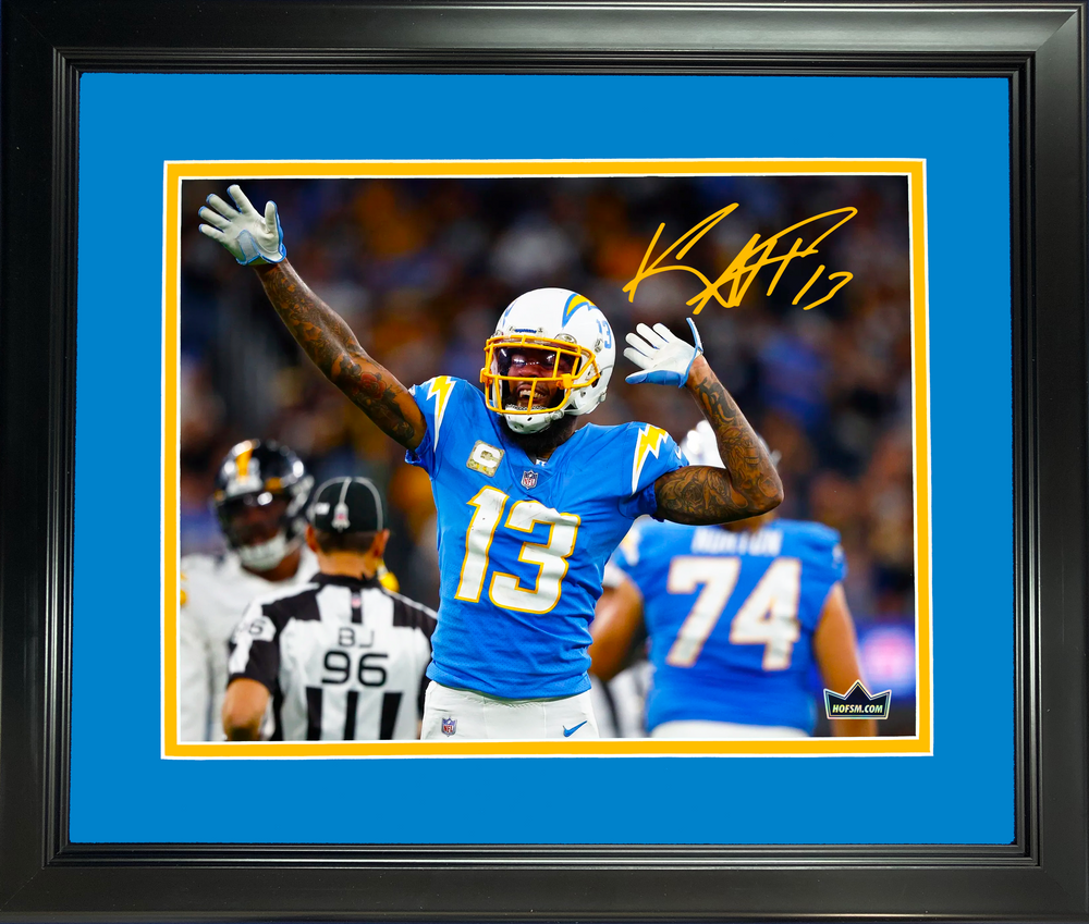 Framed Keenan Allen Los Angeles Chargers Facsimile Laser Engraved Signature Auto 11"x14" Football Photo HOFSM Holo (ONLINE ORDER ONLY)