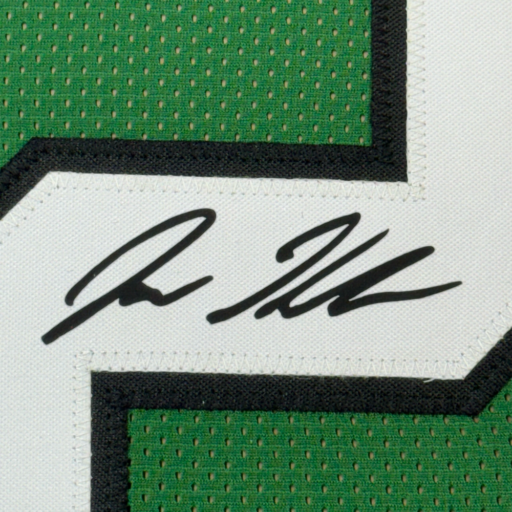 Framed Facsimile Autographed Jason Kelce 35x39 Philadelphia Kelly Green Reprint Laser Auto Football Jersey (ONLINE ORDER ONLY)