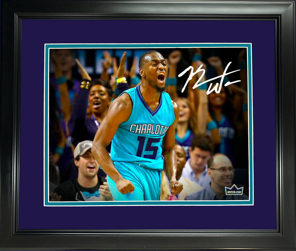 Framed Kemba Walker Facsimile Laser Engraved Signature Auto Charlotte Hornets 11"x14" Basketball Photo HOFSM Holo (ONLINE ORDER ONLY)