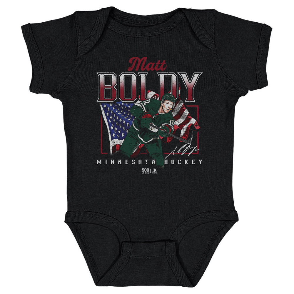 Matt Boldy Minnesota USA Flag WHT (ONLINE ORDER ONLY)