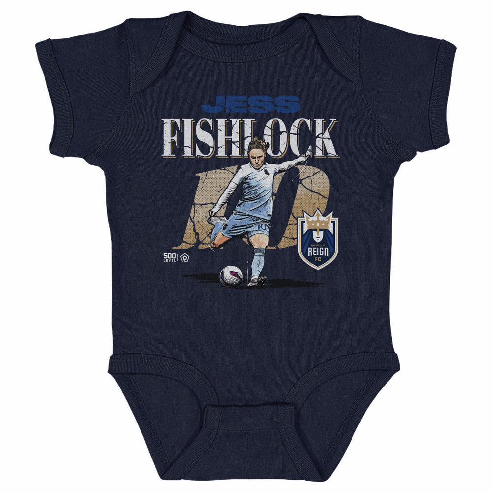 Jess Fishlock Seattle Reign FC Cracked Number WHT (ONLINE ONLY)