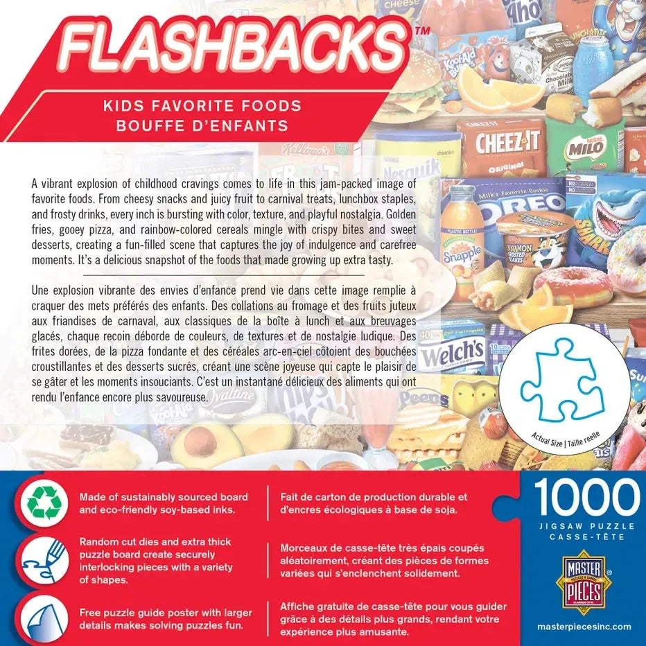 Kids' Favorite Food Flashbacks 1000 Piece Jigsaw Puzzle MasterPieces (ONLINE ORDER ONLY)