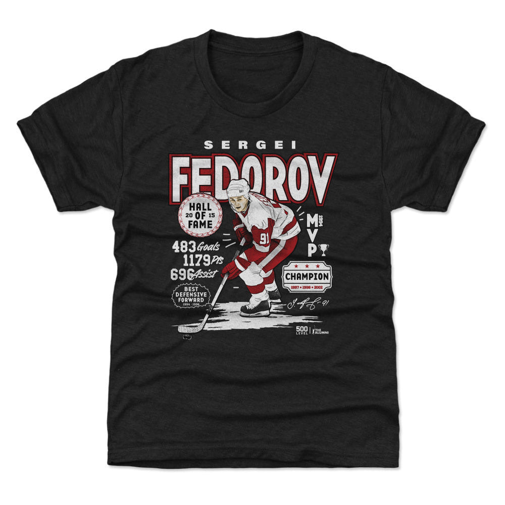 Sergei Fedorov Detroit Vintage Stats WHT (ONLINE ORDER ONLY)