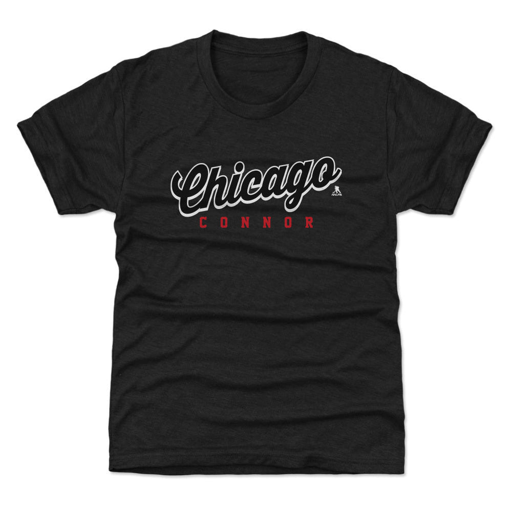 Connor Bedard Chicago Script Connor WHT