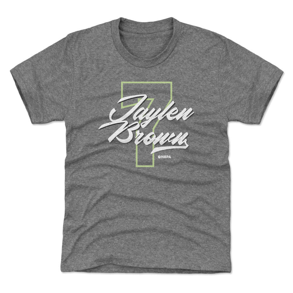 Jaylen Brown Boston Number Script WHT (ONLINE ORDER ONLY)
