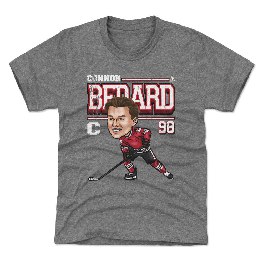 Connor Bedard Chicago Cartoon WHT