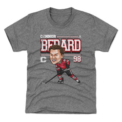 Connor Bedard Chicago Cartoon WHT