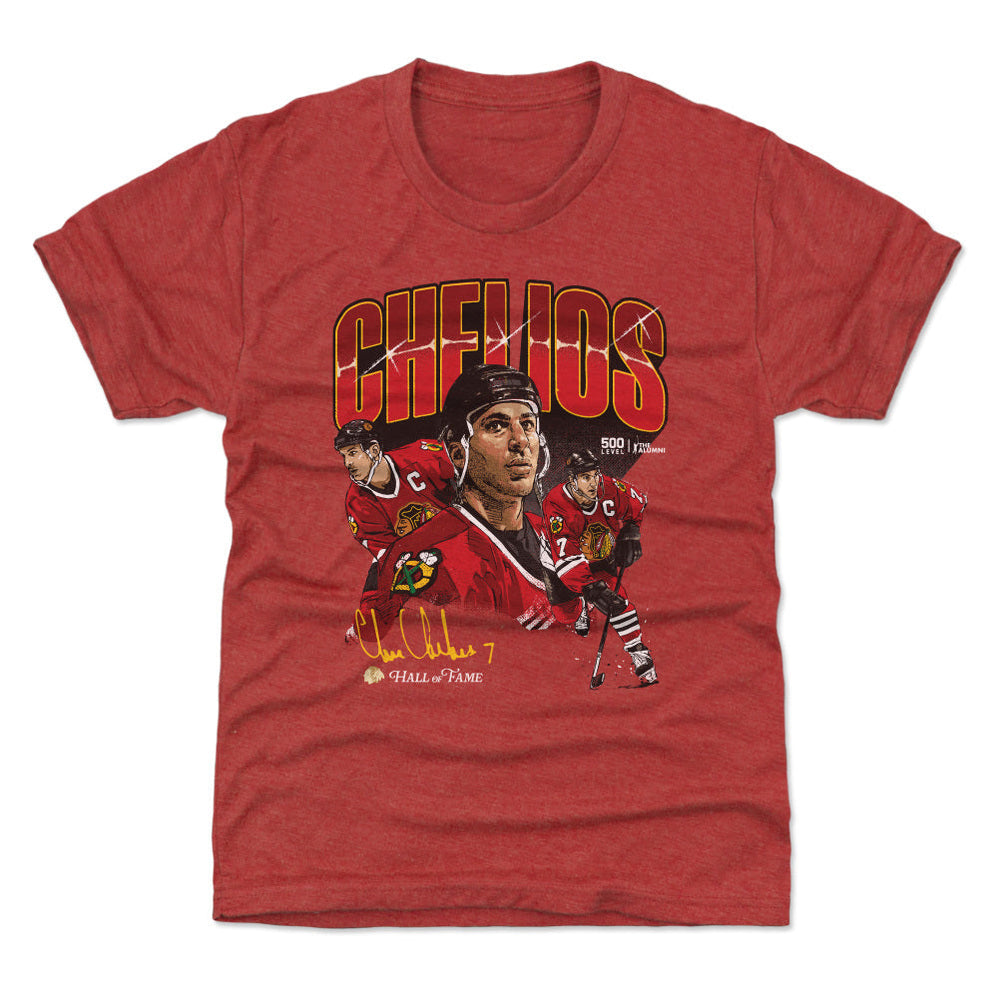 Chris Chelios Chicago Blackhawks Collage WHT (ONLINE ORDER ONLY)