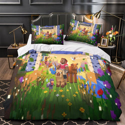 Kids Minecraft Duvet Cover Pattern Bedding Set Without Filler (ONLINE ORDER ONLY)
