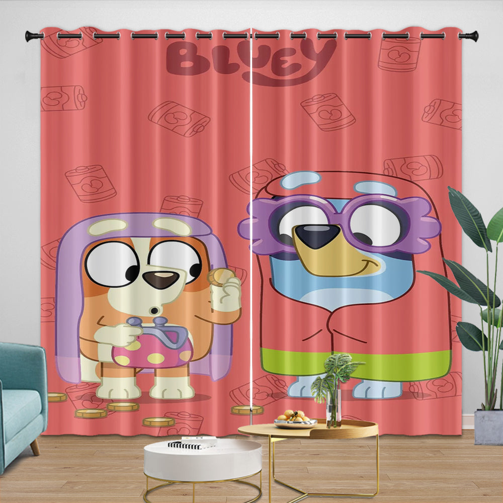 Kids Room Decoration Bluey Curtains Blackout Window Drapes (ONLINE ORDER ONLY)