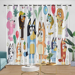 Kids Room Decoration Bluey Curtains Pattern Blackout Window Drapes (ONLINE ORDER ONLY)