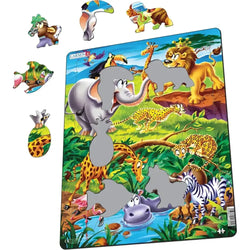 King Lion Watching the Savannah Wildlife 18 Piece Tray Jigsaw Puzzle Larsen (ONLINE ORDER ONLY)