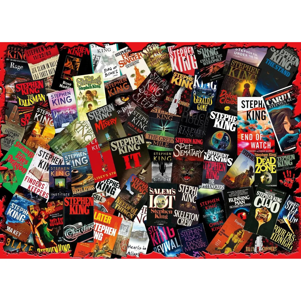 King of Horrors Stephen King Book Covers 1000 Piece Jigsaw Puzzle Toynk (ONLINE ORDER ONLY)