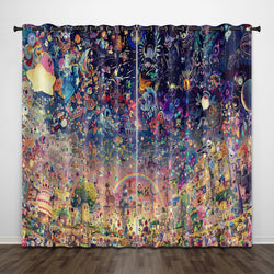 Kirby Curtains Pattern Blackout Window Drapes (Online Order Only)