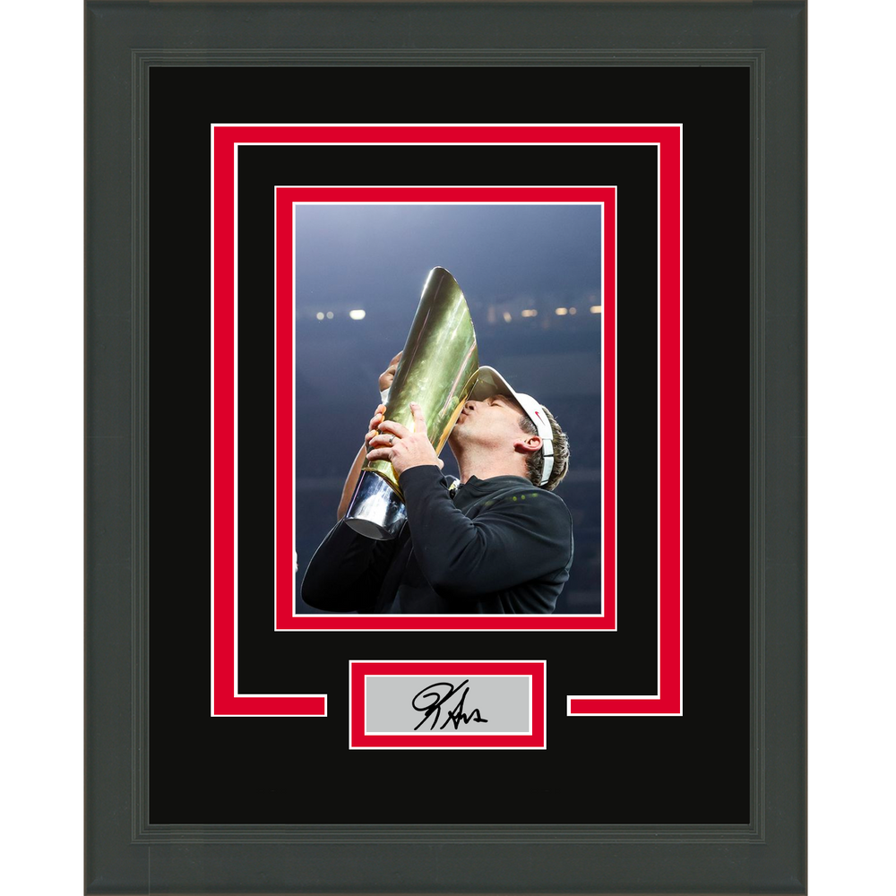 Framed Kirby Smart Facsimile Laser Engraved Signature Auto Georgia Bulldogs 11x14 College Football Photo (ONLINE ORDER ONLY)