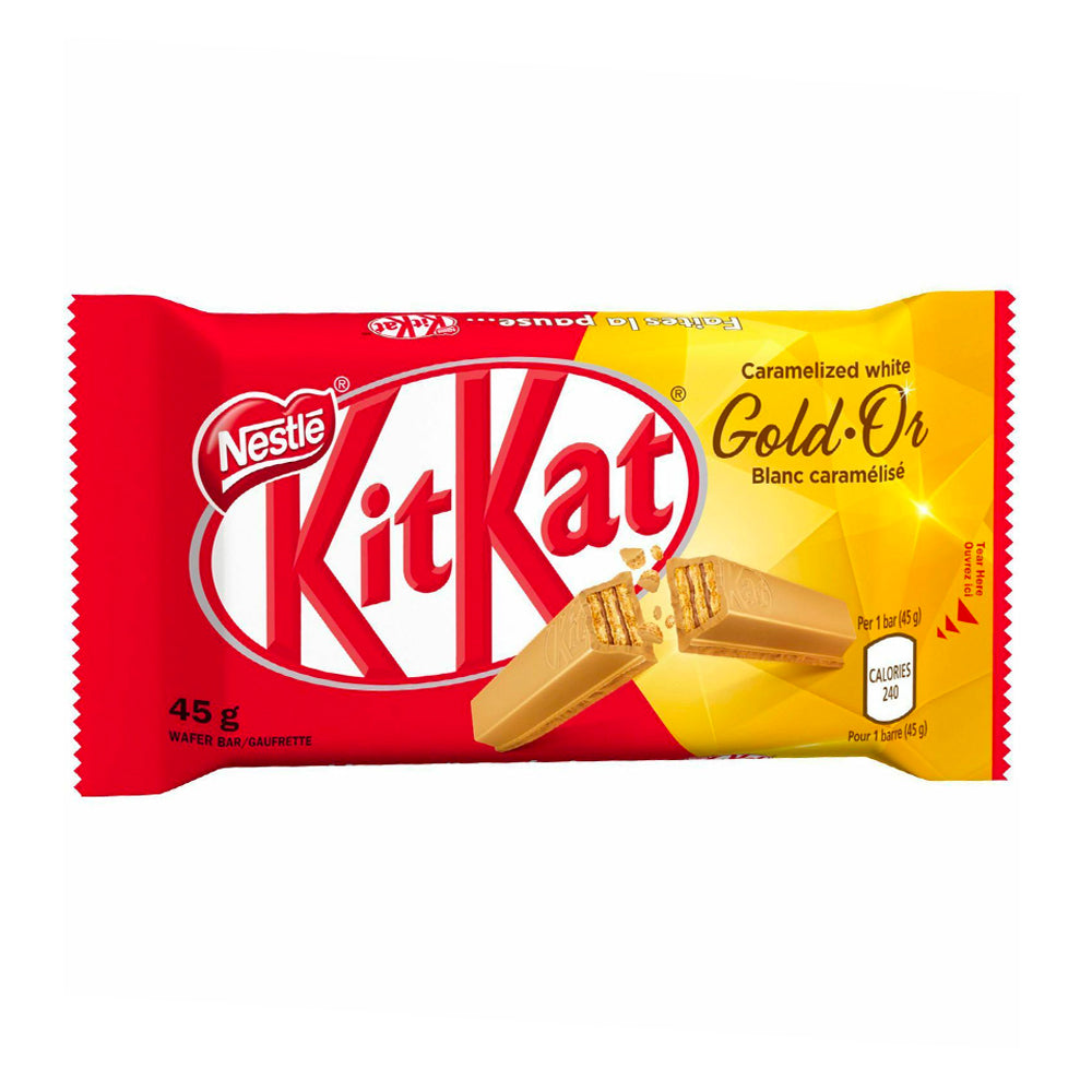 Kit Kat Gold Caramelized White Wafer Chocolate Candy Bar (45g) (ONLINE ORDER ONLY)