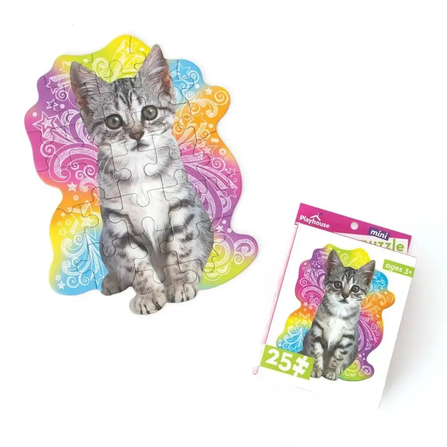 Kitten 25 Piece Mini Shaped Jigsaw Puzzle Paper House (ONLINE ORDER ONLY)
