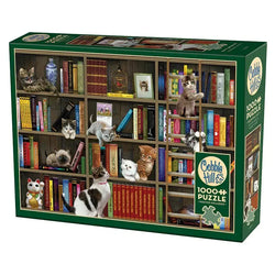 Kitty Librarians 1000 Piece Jigsaw Puzzle Cobble Hill (ONLINE ORDER ONLY)