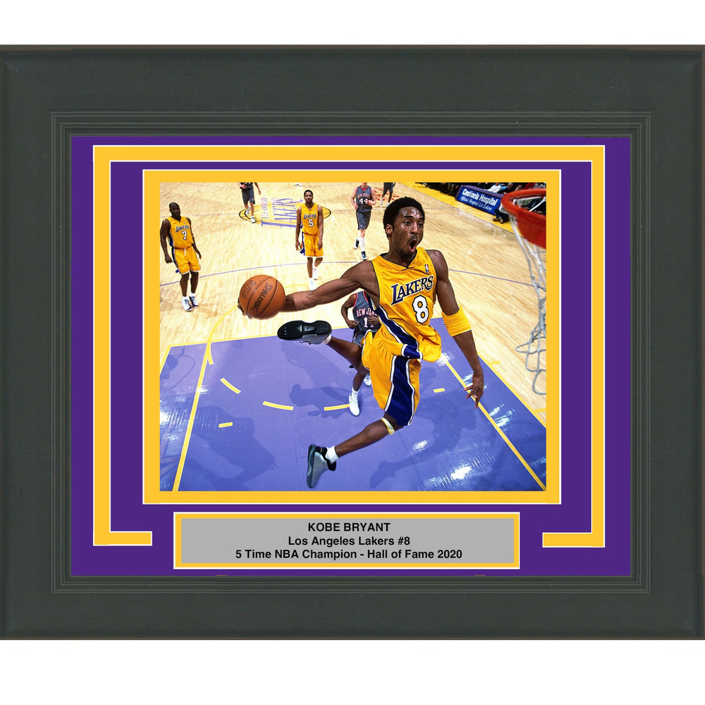 Framed Kobe Bryant Los Angeles Lakers 8x10 Basketball Photo