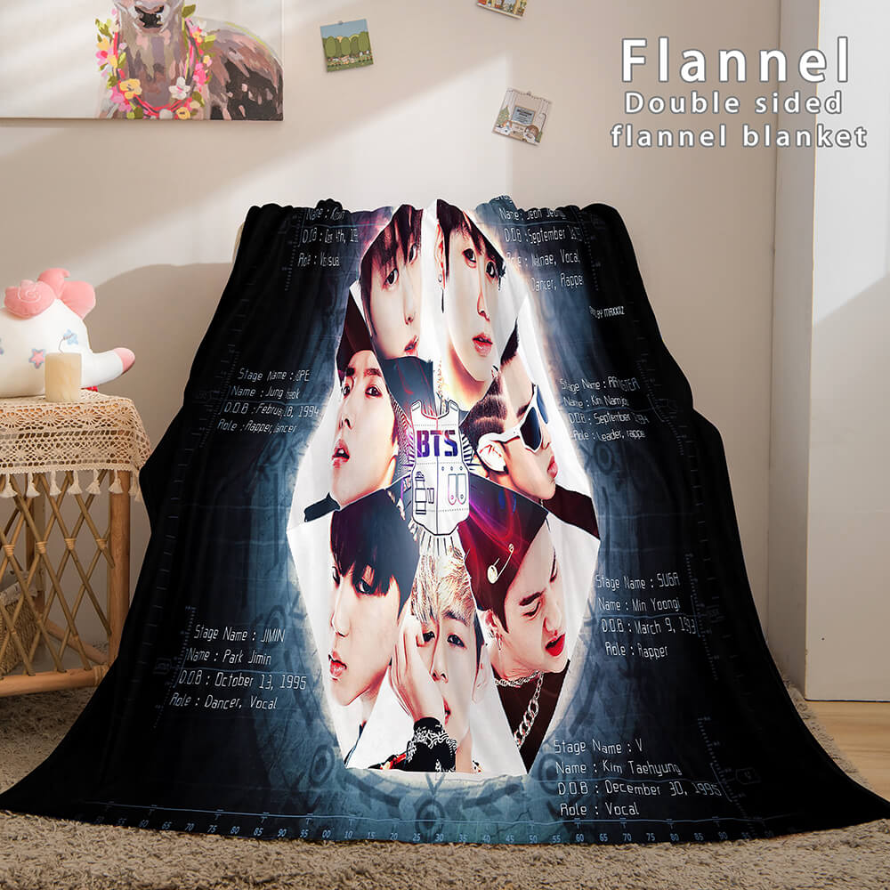Kpop BTS Butter Bangtan Boys Cosplay Flannel Blanket Bedding Sets (Online Order Only)