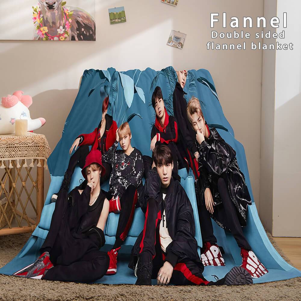 BTS Butter Bangtan Boys Flannel Fleece Blanket (Online Order Only)