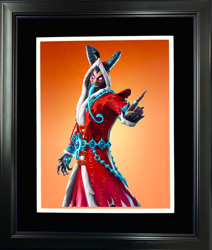 Framed Krampus Legendary Fortnite Skin 11"x14" Video Game Photo (ONLINE ORDER ONLY)