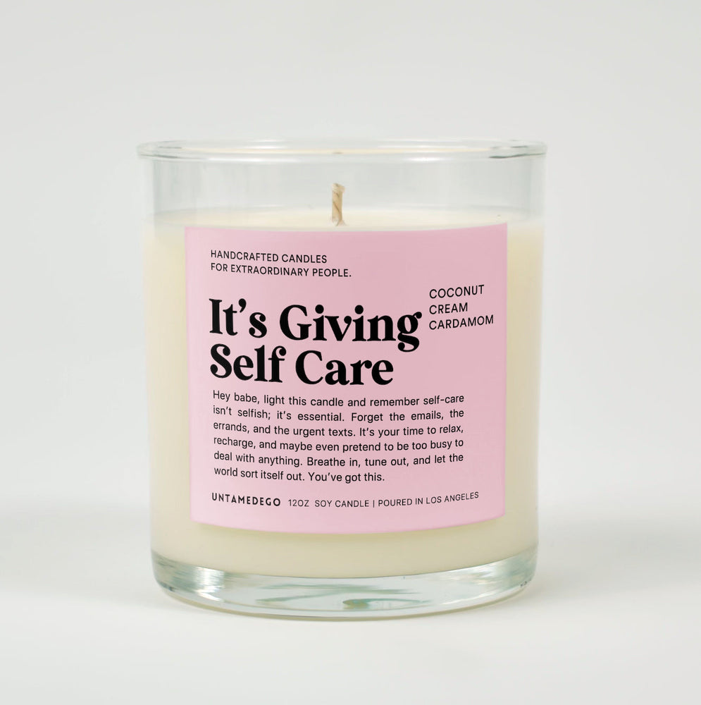 It's Giving Self Care Glass Candle (ONLINE ORDER ONLY)