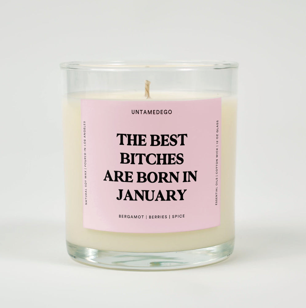 The Best Bitches Are Born In February Birthday Glass Candle (ONLINE ORDER ONLY)