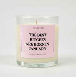 The Best Bitches Are Born In February Birthday Glass Candle (ONLINE ORDER ONLY)