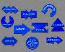 LAOTS038BLU Command Token Set (Opaque Blue) by Litko Games (ONLINE ORDER ONLY)