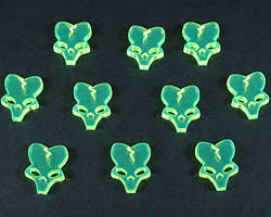 LAOTS063FGR Alien Skull Tokens (10) Litko (ONLINE ORDER ONLY)