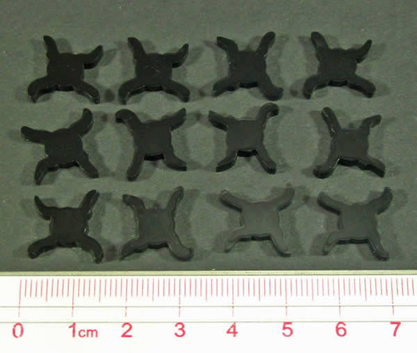 LAOTS525BLK Black Plague Virus Tokens (12) Pandemic Litko (ONLINE ORDER ONLY)