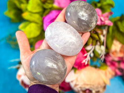 Ethically Sourced Lavender Rose Quartz Palm Stones (ONLINE ORDER ONLY)