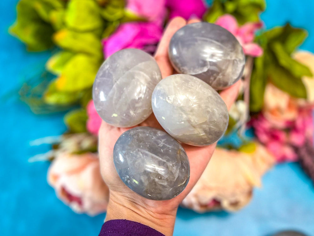 Ethically Sourced Lavender Rose Quartz Palm Stones (ONLINE ORDER ONLY)