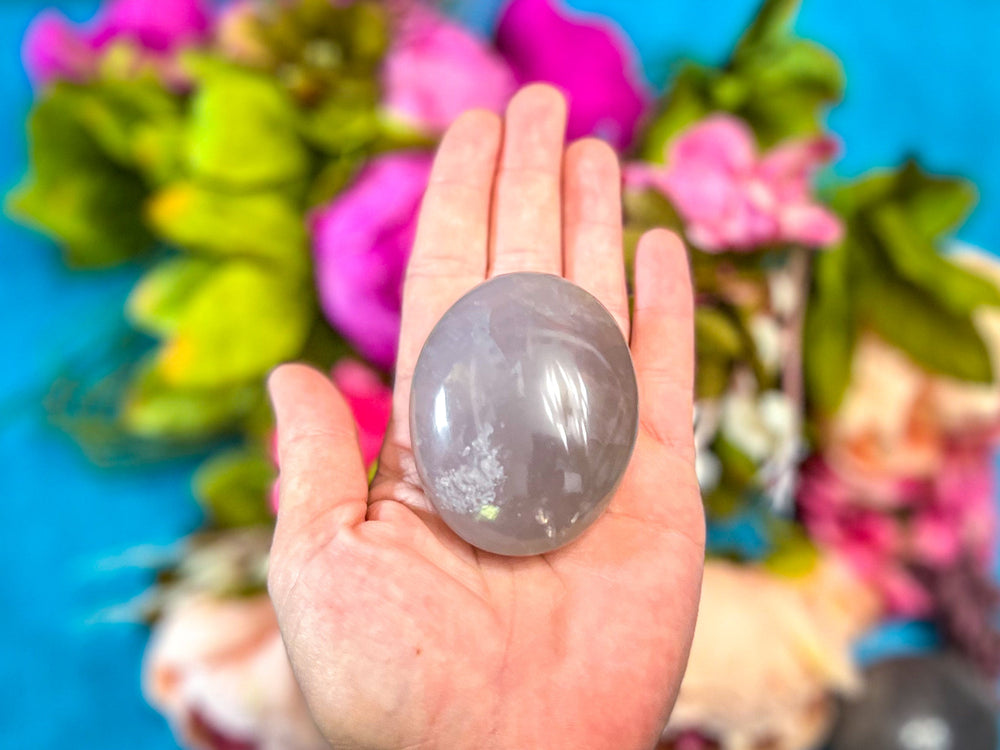 Ethically Sourced Lavender Rose Quartz Palm Stones (ONLINE ORDER ONLY)
