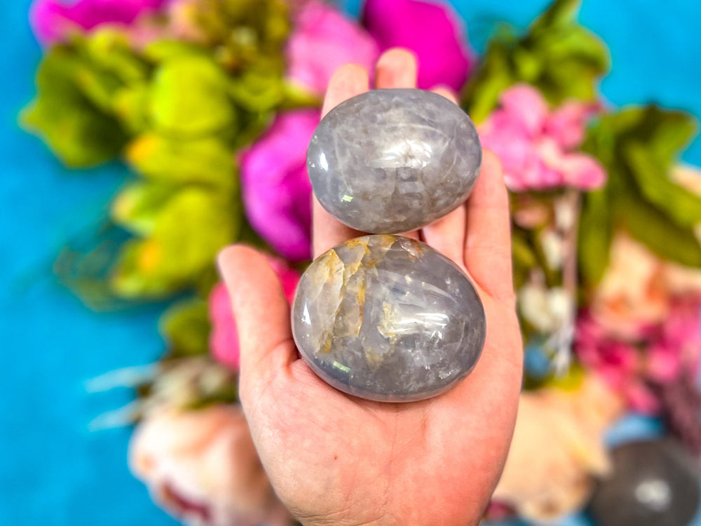 Ethically Sourced Lavender Rose Quartz Palm Stones (ONLINE ORDER ONLY)